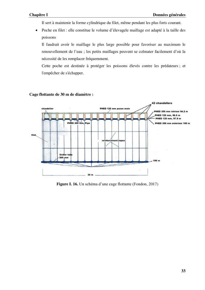 Contribution a la mise en place d.un systeme d\'elevage en cages flottantes du loup de mer et de la daurade royale au niveau de Gouraya (wilaya de Tipaza).: