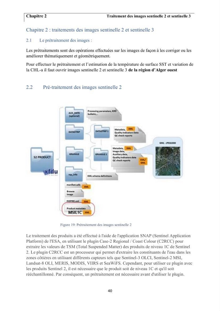Apport de la télédétection multi spectrale des eaux littorales turbides Pour l’étude de la chlorophylle et la qualité des eaux marines Le long de la cote algérienne (Ouest)
