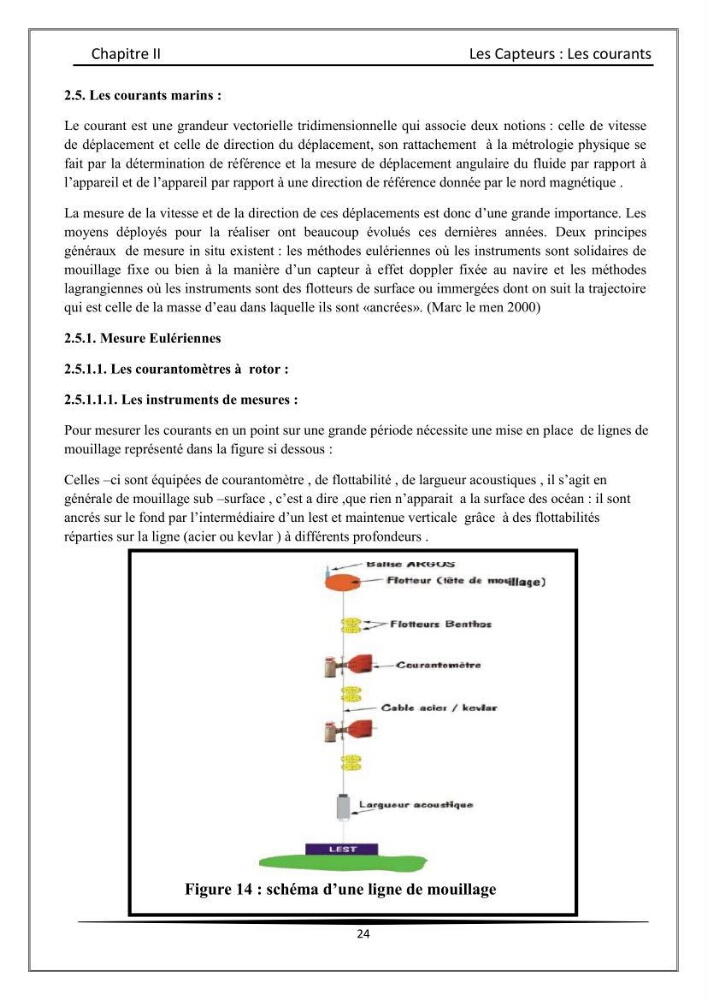 Les instrumests et les équipements utilisés en océanographie physique
