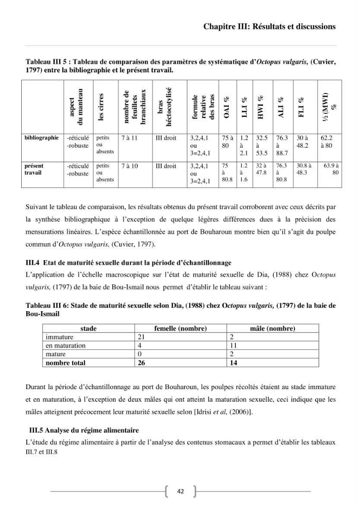 Contribution à l\'analyse des aspects éco-trophiques chez les céphalopodes