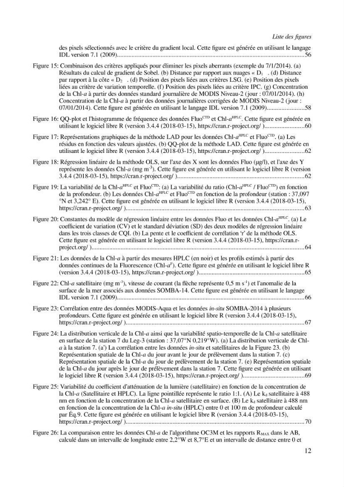 Etude par télédétection et mesures in situ des efflorescences algales et de la matière en suspension dans le Bassin Algérien