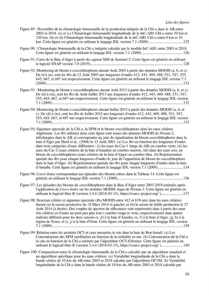 Etude par télédétection et mesures in situ des efflorescences algales et de la matière en suspension dans le Bassin Algérien