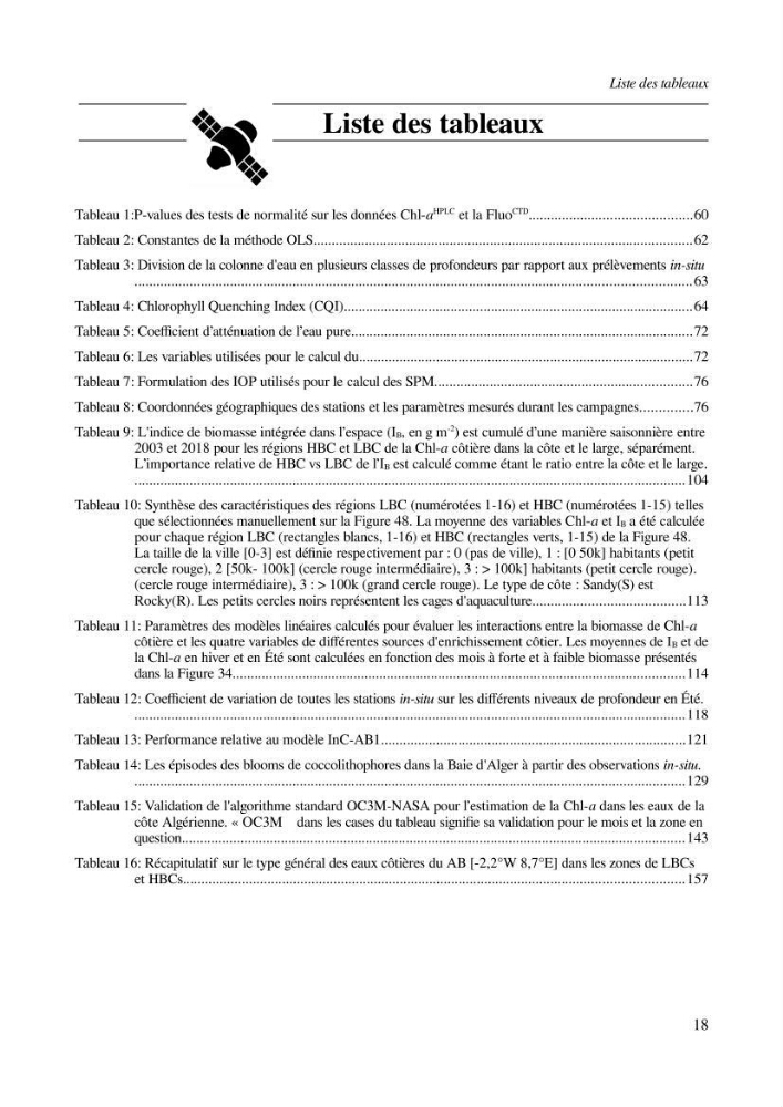 Etude par télédétection et mesures in situ des efflorescences algales et de la matière en suspension dans le Bassin Algérien