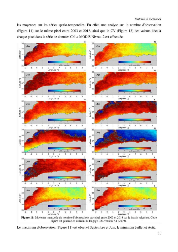 Etude par télédétection et mesures in situ des efflorescences algales et de la matière en suspension dans le Bassin Algérien