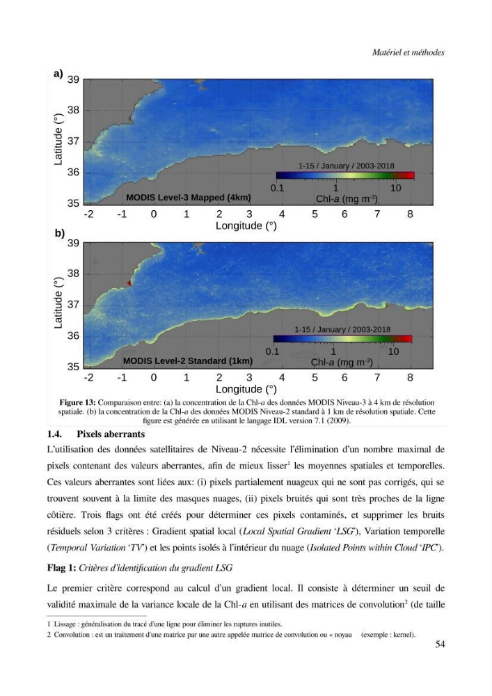 Etude par télédétection et mesures in situ des efflorescences algales et de la matière en suspension dans le Bassin Algérien