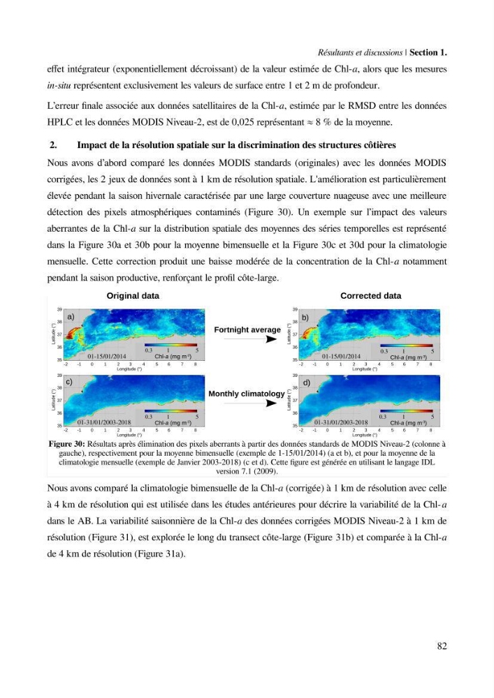 Etude par télédétection et mesures in situ des efflorescences algales et de la matière en suspension dans le Bassin Algérien