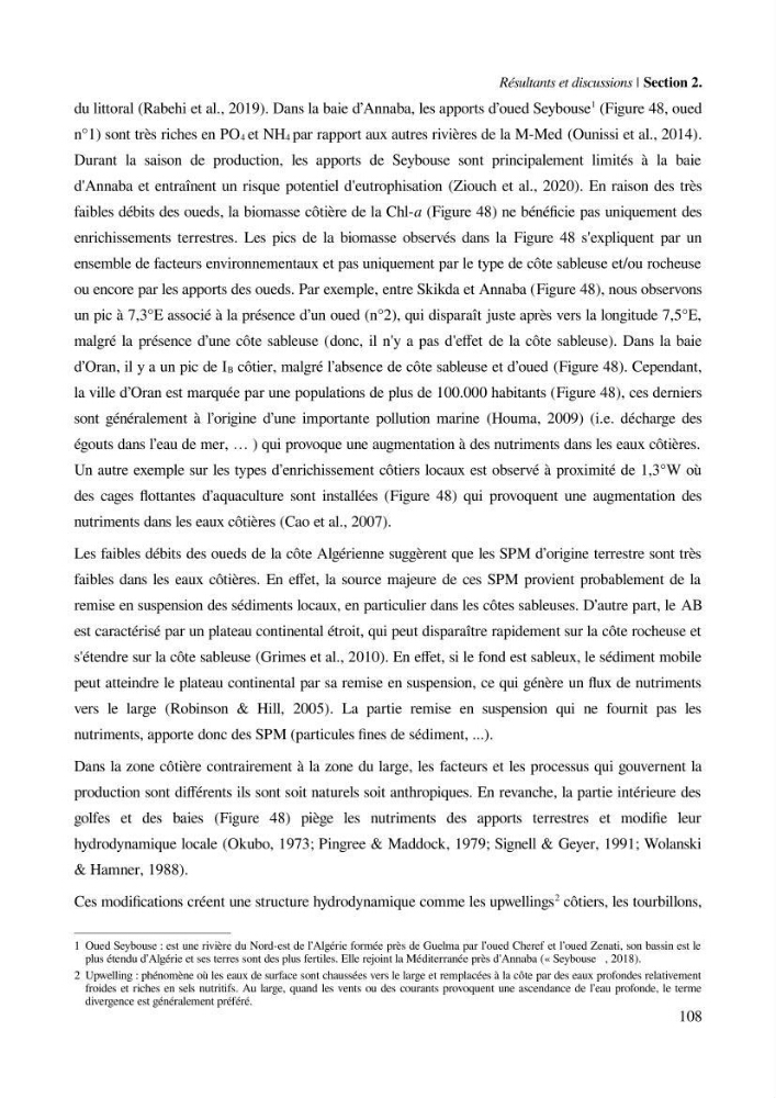 Etude par télédétection et mesures in situ des efflorescences algales et de la matière en suspension dans le Bassin Algérien