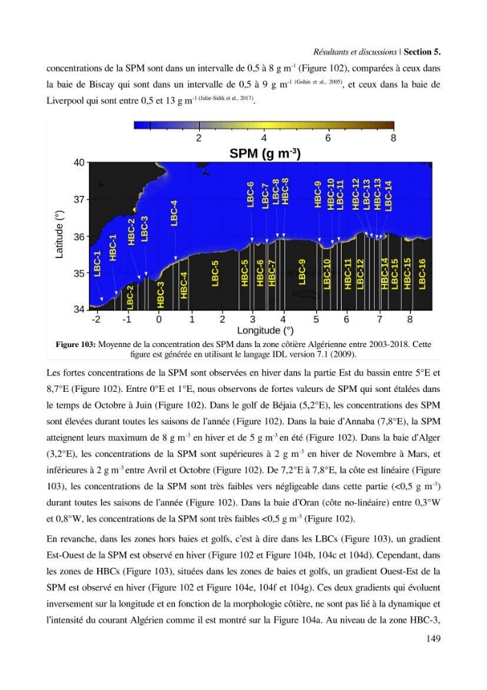Etude par télédétection et mesures in situ des efflorescences algales et de la matière en suspension dans le Bassin Algérien
