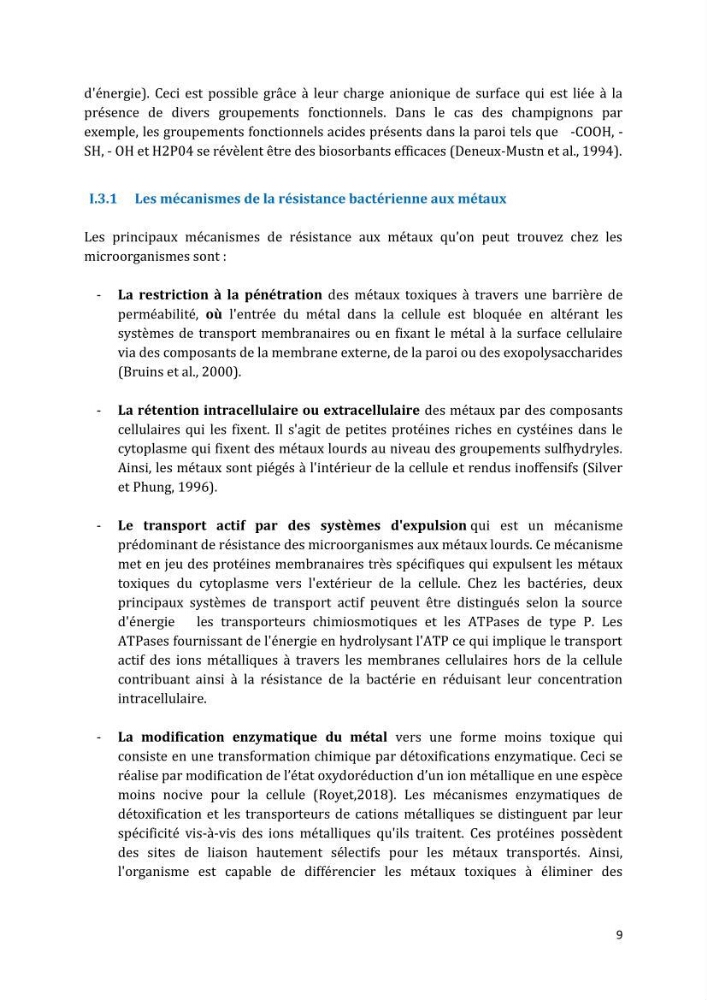 L’interaction des micro-organismes avec des métaux et Etude de faisabilité des biocapteurs pour la surveillance environnementale des eaux côtières