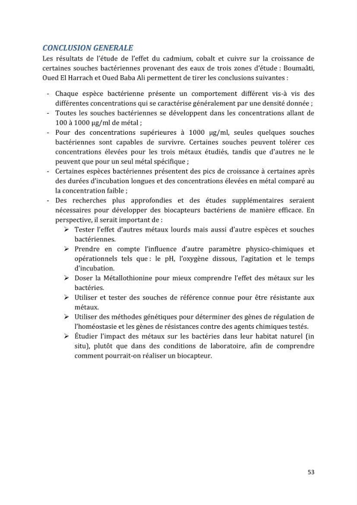 L’interaction des micro-organismes avec des métaux et Etude de faisabilité des biocapteurs pour la surveillance environnementale des eaux côtières
