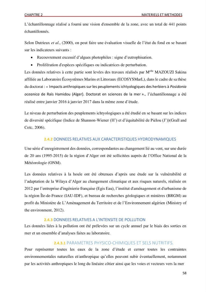 Évaluation des impacts anthropiques à partir d’un MNA (modèle numérique d’Altimétrie) d’une zone littorale comprise entre Bab El Oued – Ain Benian (Alger)