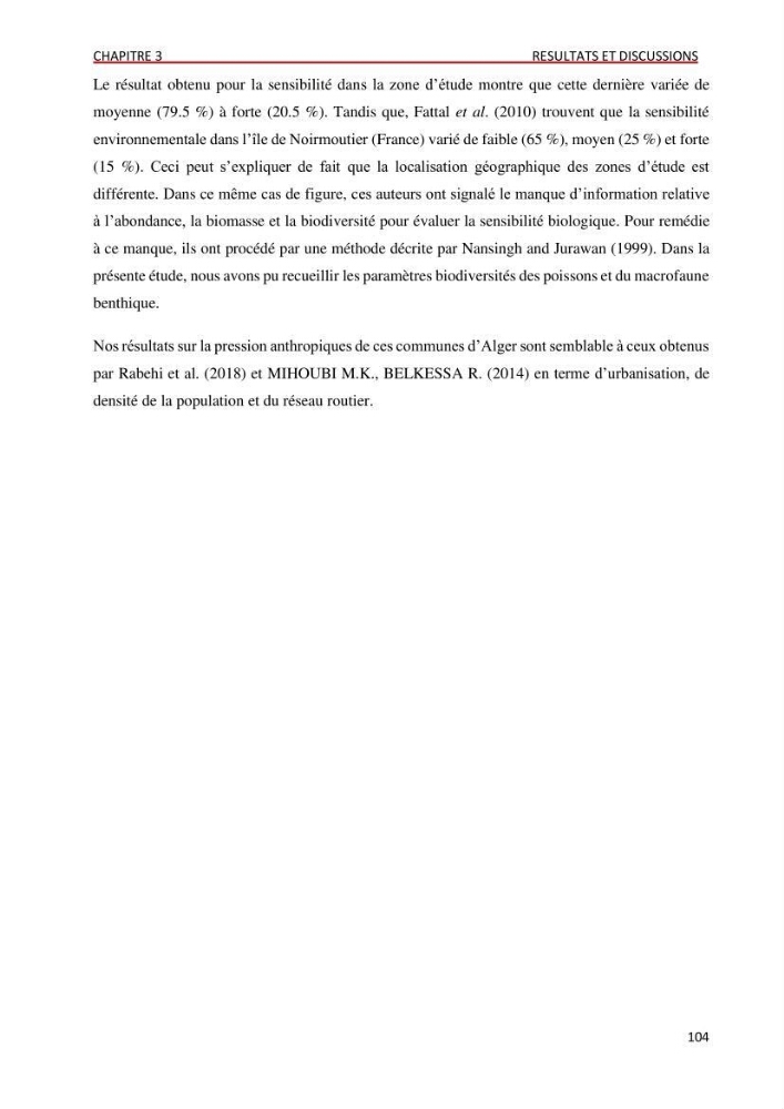 Évaluation des impacts anthropiques à partir d’un MNA (modèle numérique d’Altimétrie) d’une zone littorale comprise entre Bab El Oued – Ain Benian (Alger)