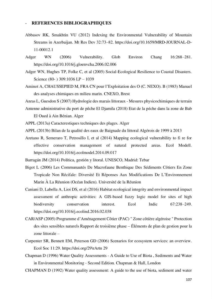 Évaluation des impacts anthropiques à partir d’un MNA (modèle numérique d’Altimétrie) d’une zone littorale comprise entre Bab El Oued – Ain Benian (Alger)