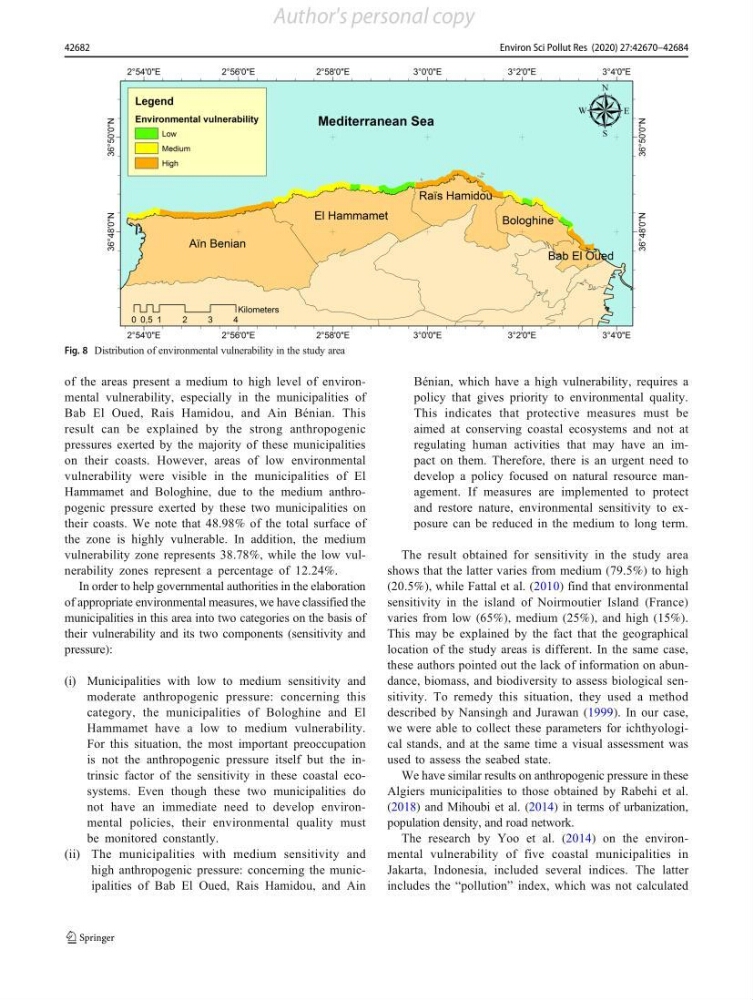 Évaluation des impacts anthropiques à partir d’un MNA (modèle numérique d’Altimétrie) d’une zone littorale comprise entre Bab El Oued – Ain Benian (Alger)
