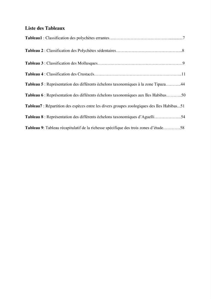 Initiation à la taxonomie des peuplements macrozoobenthiques du secteur centre et ouest de la côte Algérienne