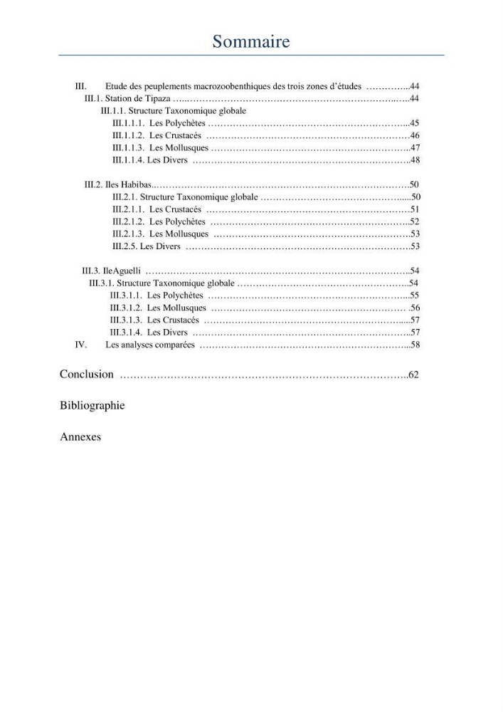 Initiation à la taxonomie des peuplements macrozoobenthiques du secteur centre et ouest de la côte Algérienne