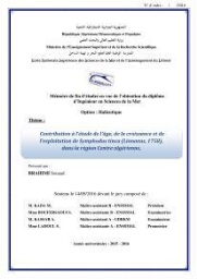 Contribution a l'étude de l'age, de la croissance et de l'exploitation de symphodus tinca linnaeus,1758,dans la région centr algerienne.: