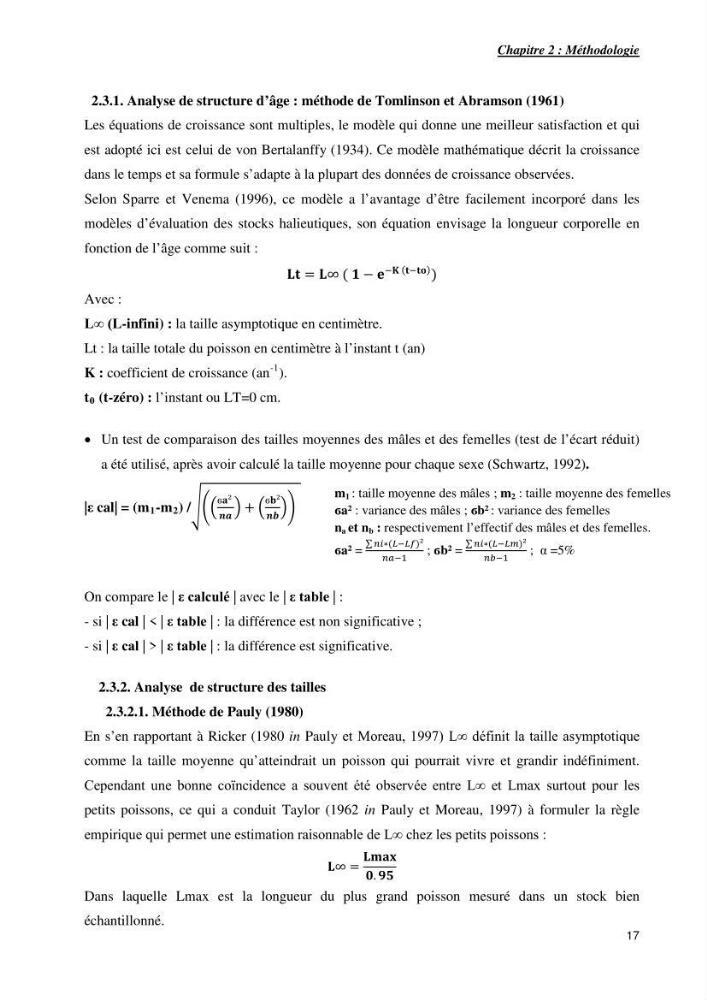 Contribution a l\'étude de l\'age, de la croissance et de l\'exploitation de symphodus tinca linnaeus,1758,dans la région centr algerienne.: