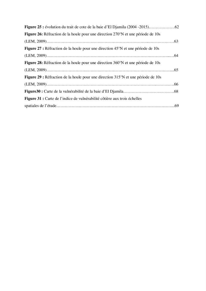 Evaluation de la vulnérabilité des côtes du littoral centre