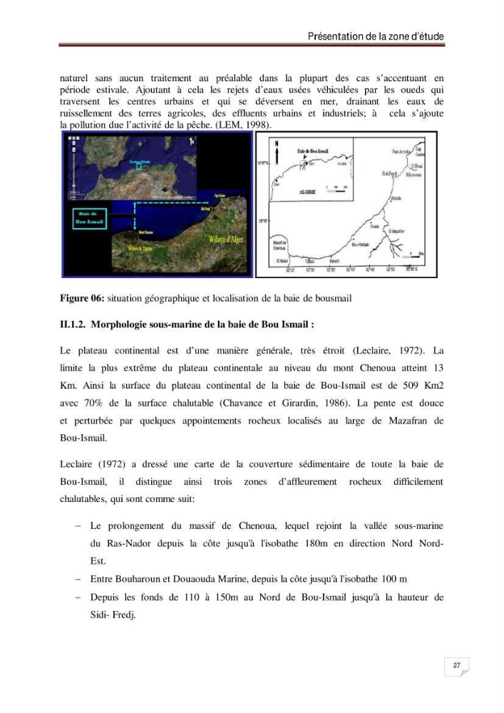 Evaluation de la vulnérabilité des côtes du littoral centre