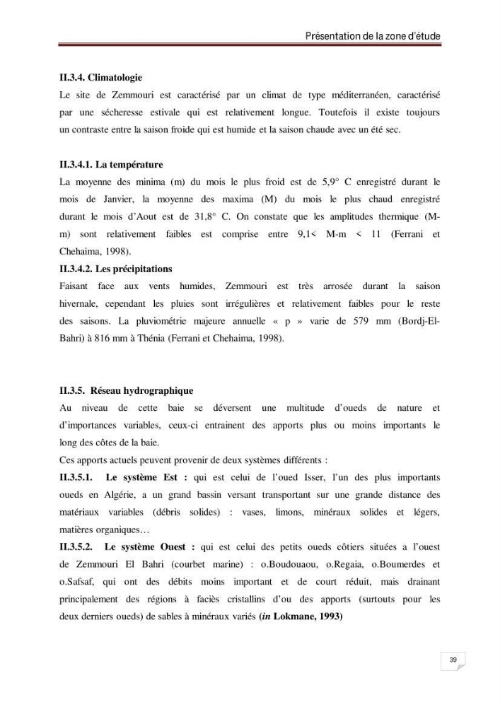 Evaluation de la vulnérabilité des côtes du littoral centre