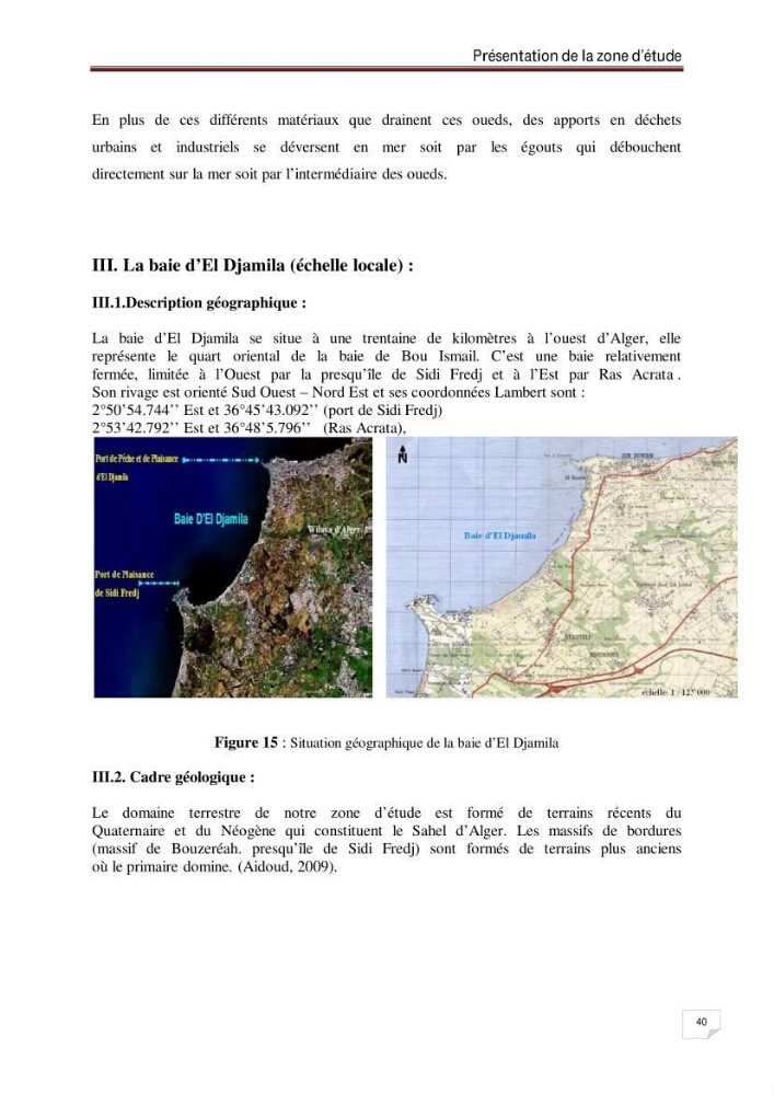 Evaluation de la vulnérabilité des côtes du littoral centre