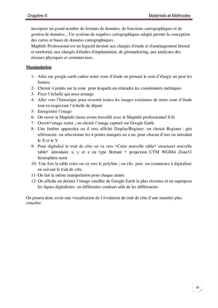 Evaluation de la vulnérabilité des côtes du littoral centre