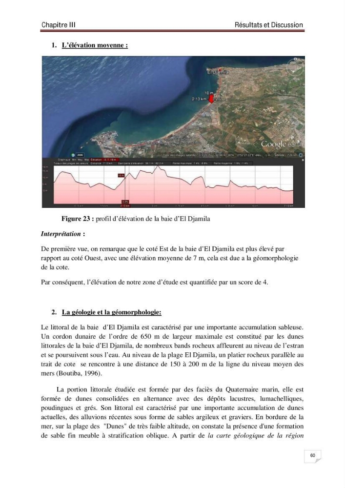 Evaluation de la vulnérabilité des côtes du littoral centre