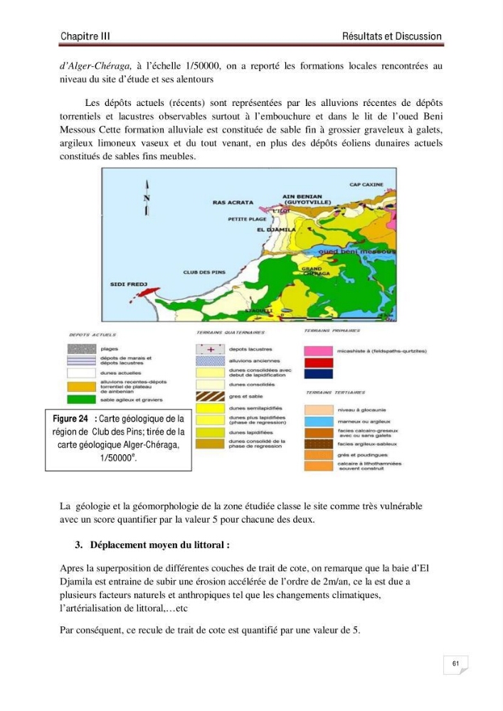 Evaluation de la vulnérabilité des côtes du littoral centre