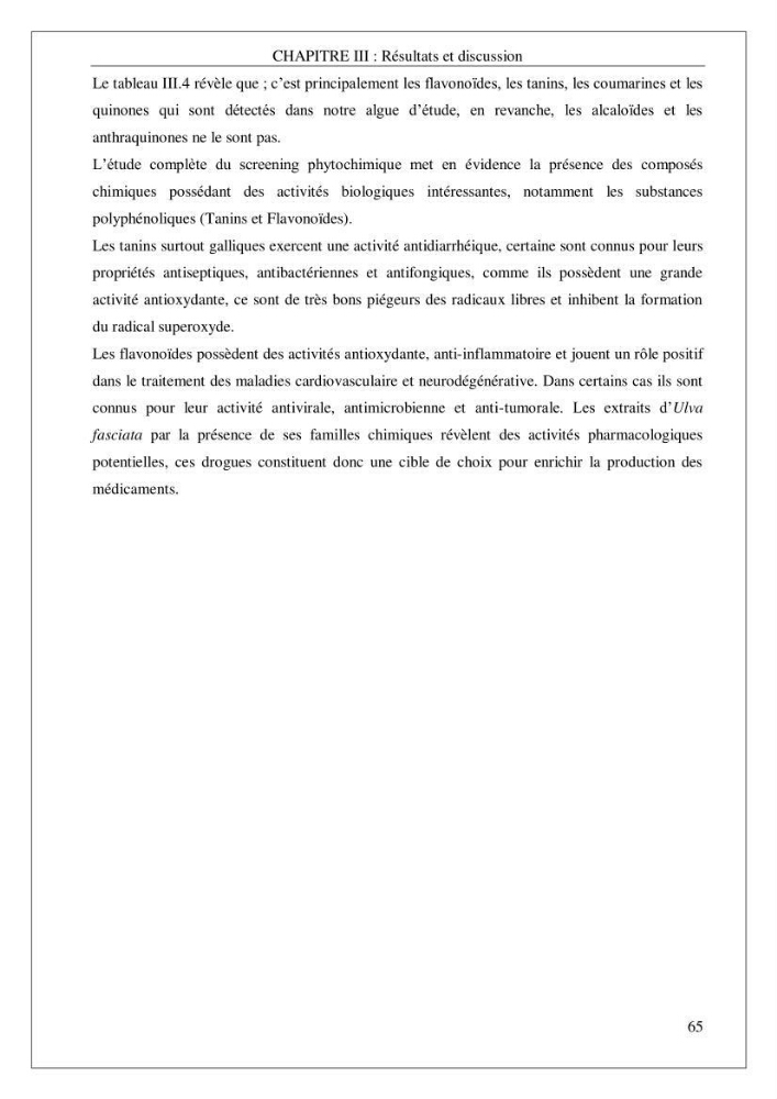 Valorisation biotechnologique d’une substance marine: étude antibactérienne, antioxydante et analgésique