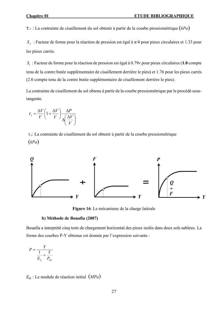 Dimensionnement des fondations sur pieux sous charge horizontale – étude comparative des méthodes de calcul dans un sol sableux saturé: