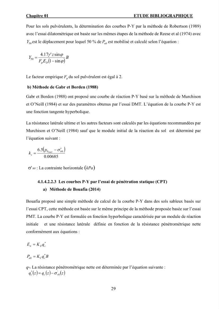 Dimensionnement des fondations sur pieux sous charge horizontale – étude comparative des méthodes de calcul dans un sol sableux saturé: