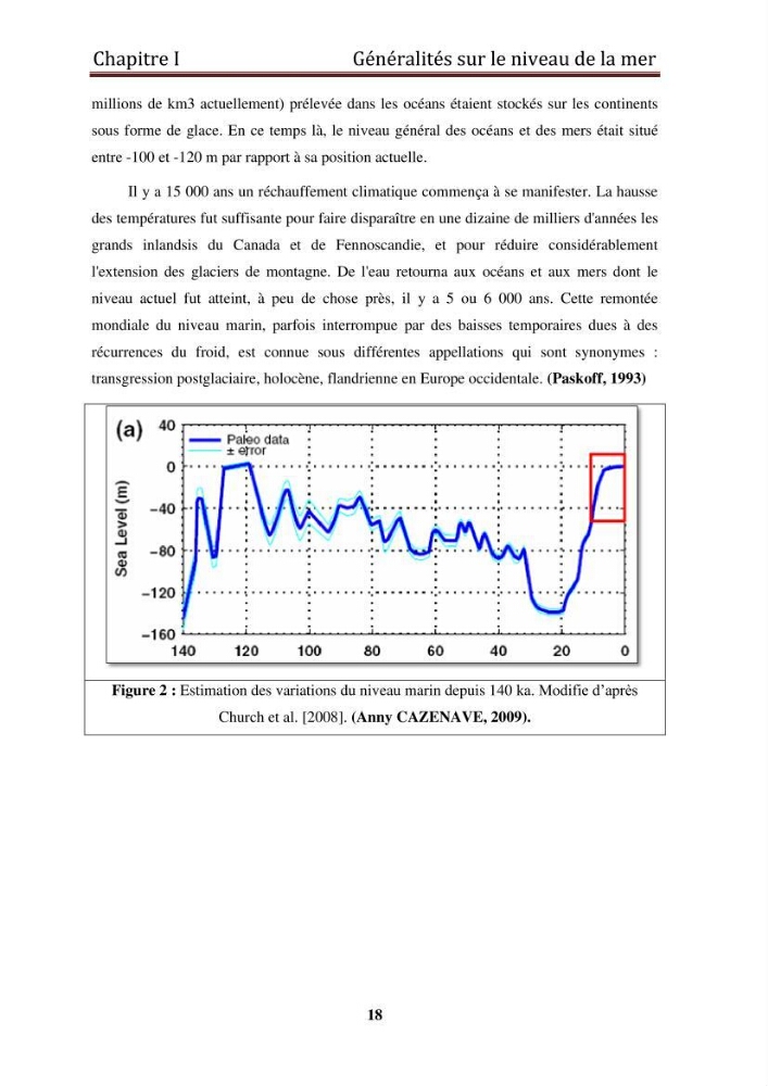Traitement informatique d\'un signal du niveau de la mer:
