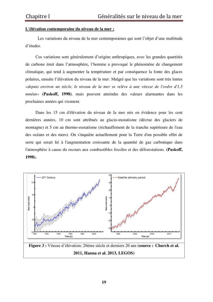Traitement informatique d\'un signal du niveau de la mer: