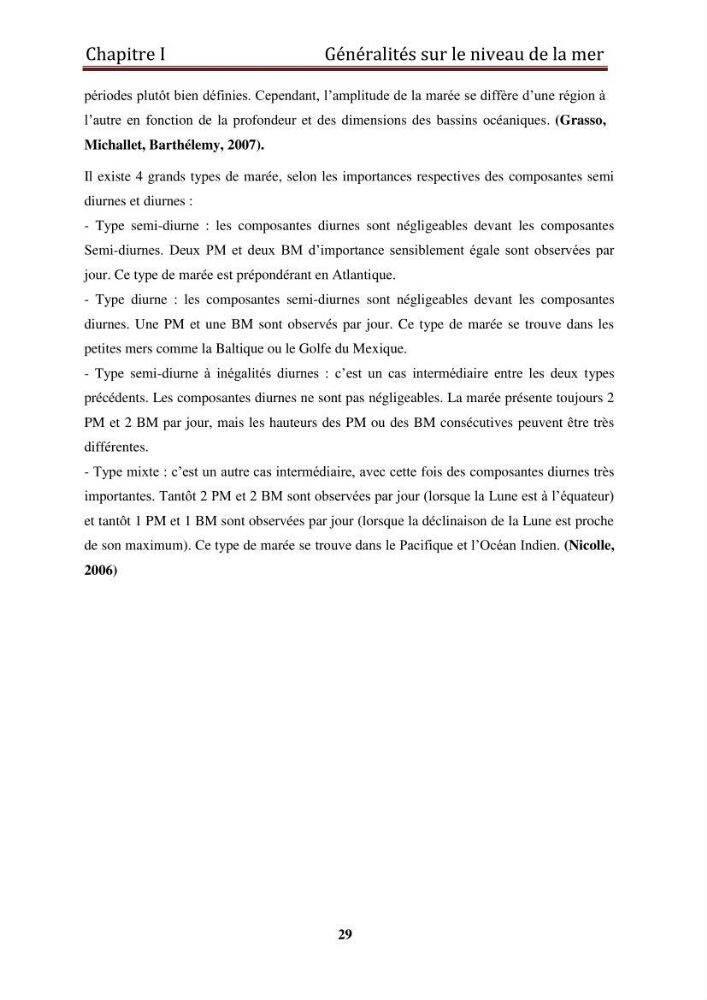 Traitement informatique d\'un signal du niveau de la mer: