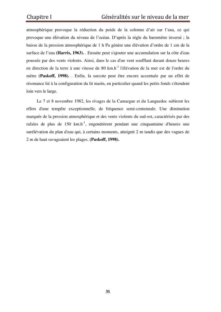 Traitement informatique d\'un signal du niveau de la mer: