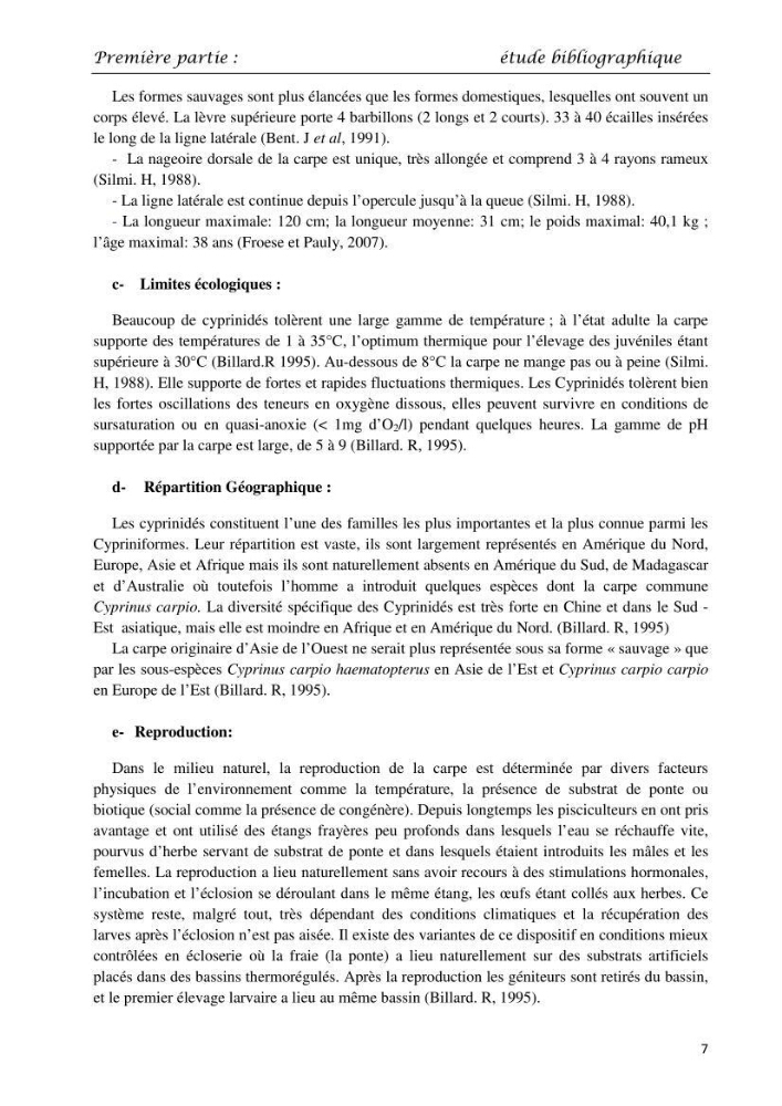 Détermination du taux des protéines et des lipides de la chair des poissons d\'eau de mer (Dicentrarchus labrax, Sparus aurata) et d\'eau douce (Oreochromis niloticus, Cyprinus carpio):