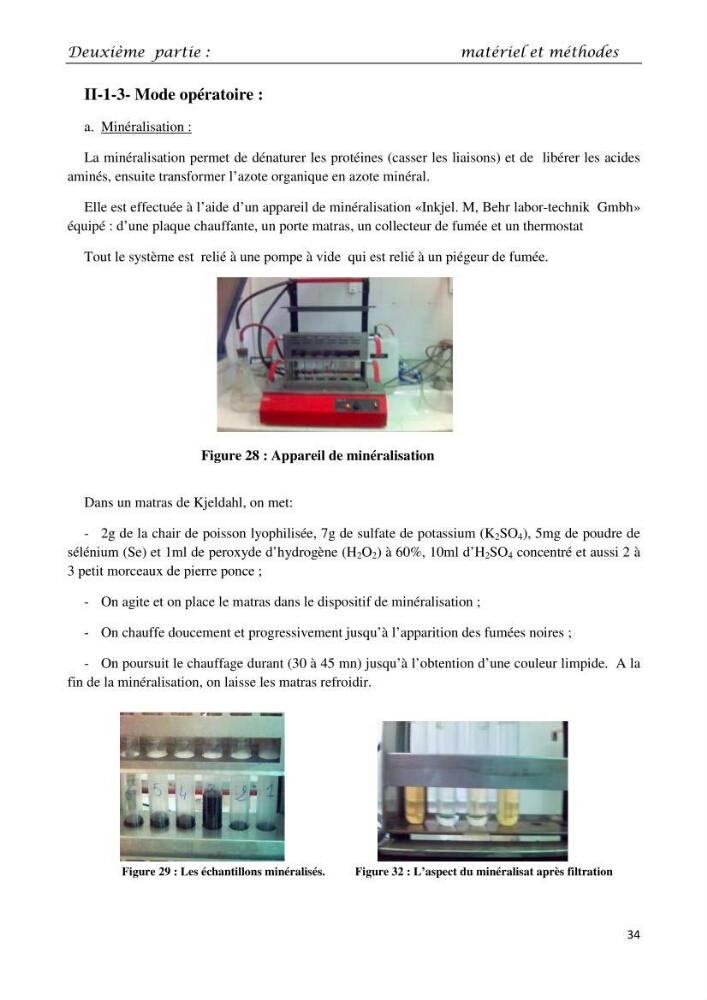 Détermination du taux des protéines et des lipides de la chair des poissons d\'eau de mer (Dicentrarchus labrax, Sparus aurata) et d\'eau douce (Oreochromis niloticus, Cyprinus carpio):