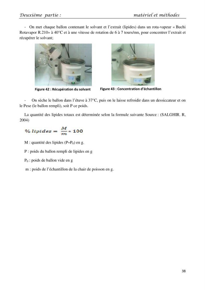 Détermination du taux des protéines et des lipides de la chair des poissons d\'eau de mer (Dicentrarchus labrax, Sparus aurata) et d\'eau douce (Oreochromis niloticus, Cyprinus carpio):