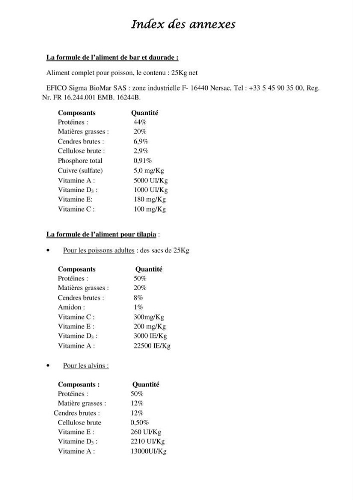 Détermination du taux des protéines et des lipides de la chair des poissons d\'eau de mer (Dicentrarchus labrax, Sparus aurata) et d\'eau douce (Oreochromis niloticus, Cyprinus carpio):
