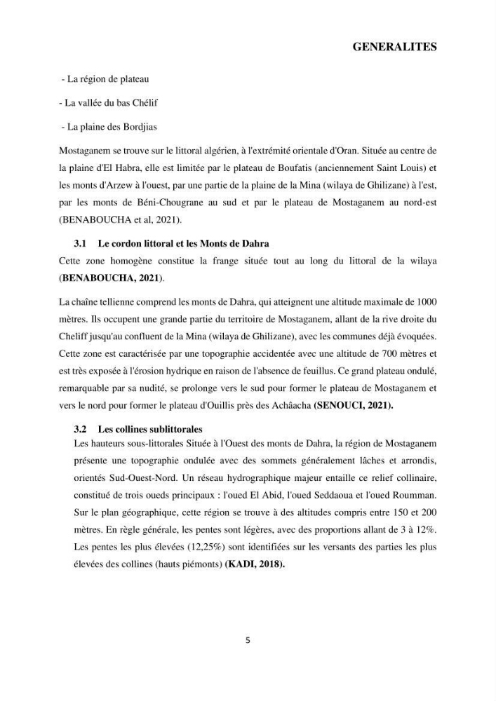 Analyse benthique des fonds marins de Stidia (Wilaya de Mostaganem ) aprés mise en place d\'un récif artificiel