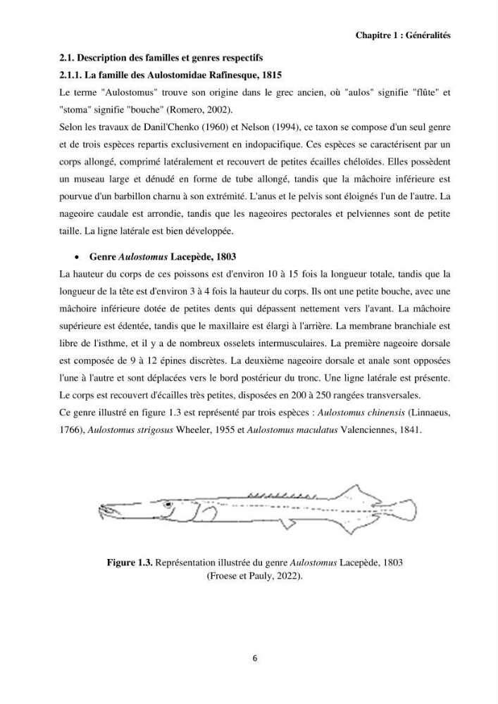 Contribution à l\'étude des Syngnathiformes de la côte algérienne: systématique et inventaire, croissance et état d\'exploitation de Macroramphosus scolopax( Linnaeus, 1758 )