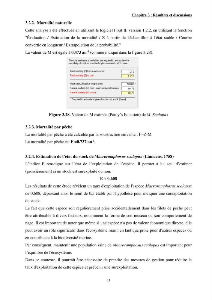 Contribution à l\'étude des Syngnathiformes de la côte algérienne: systématique et inventaire, croissance et état d\'exploitation de Macroramphosus scolopax( Linnaeus, 1758 )