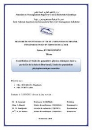 Contribution à l'étude des paramètres physico-chimiques dans la partie est de la baie de Bou-Ismail: étude des populations phytoplanctoniques associées