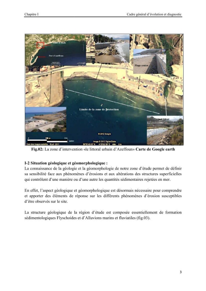 La protection du littoral urbain d\'Azzefoun par des atténuateurs en géosynthétique