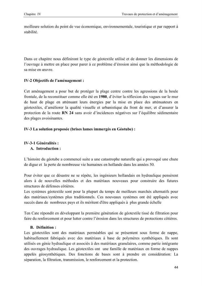 La protection du littoral urbain d\'Azzefoun par des atténuateurs en géosynthétique