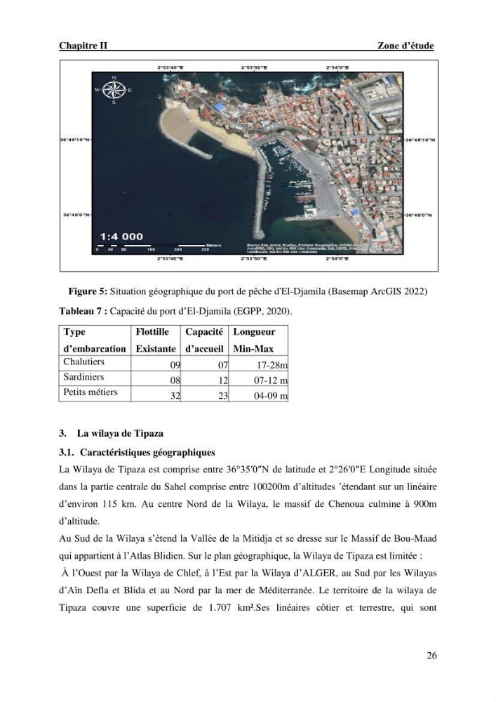 L’empreinte écologique de l’activité de la pêche cas: Jijel, Alger et Tipaza.