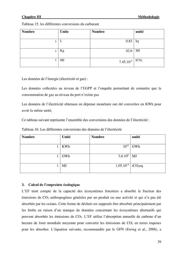 L’empreinte écologique de l’activité de la pêche cas: Jijel, Alger et Tipaza.