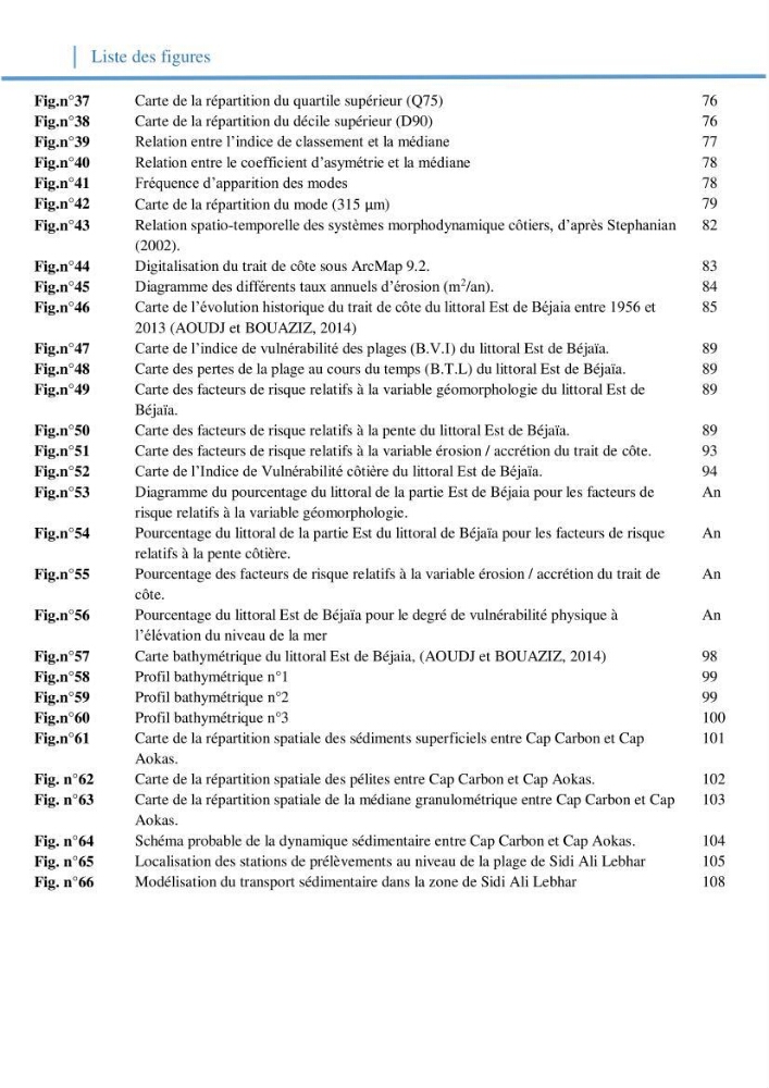Fonctionnement et dynamique morpho-sédimentaire du littoral Est de Béjaia