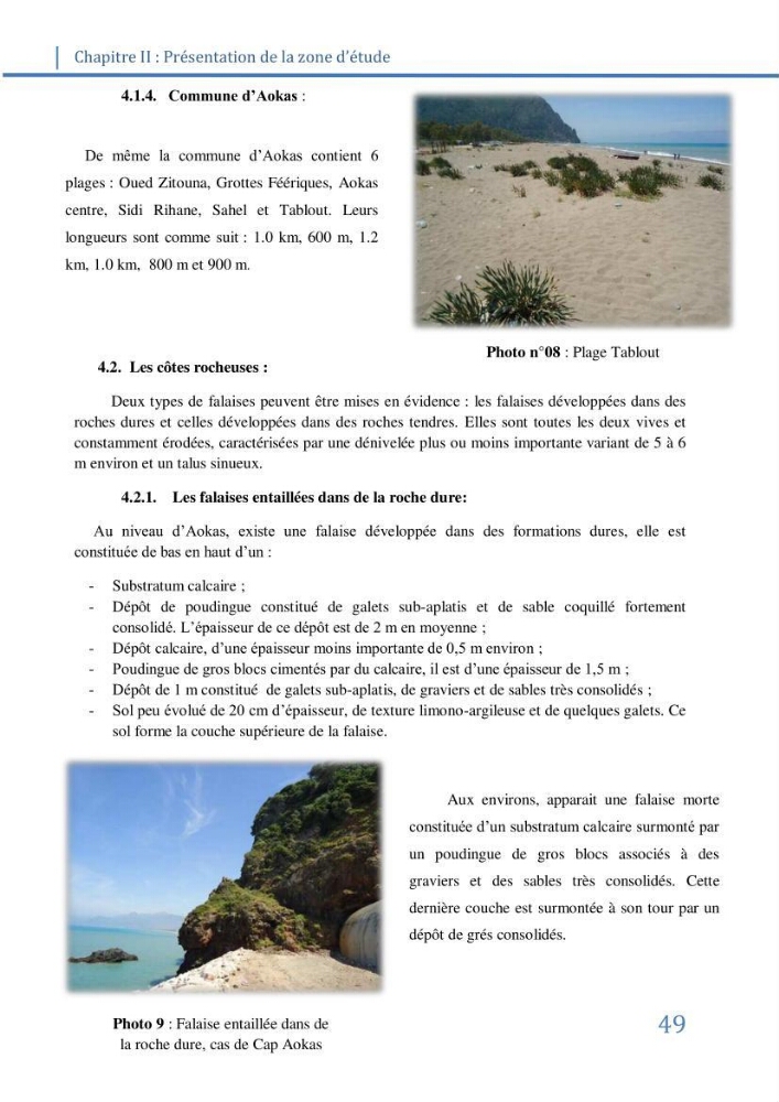 Fonctionnement et dynamique morpho-sédimentaire du littoral Est de Béjaia